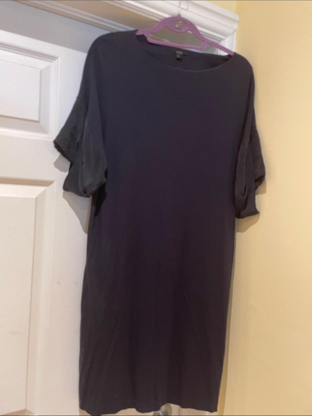 COS Navy Dress Effortless Chic Flattering Oversized Summer Day to night